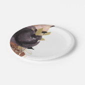 Hochzeit im Herbst Bold Glam Blume Moderne Blumenw Pappteller (Schrägansicht)