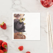 Hochzeit im Herbst Bold Glam Blume Moderne Blumenw Serviette (Beispiel)