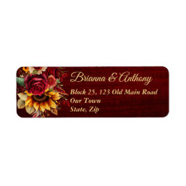Hochzeit im Herbst Bordeaux Rose Sonnenblumen