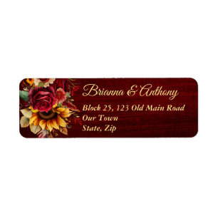 Hochzeit im Herbst Bordeaux Rose Sonnenblumen