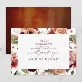 Hochzeit im Herbst Bridesmaid Trauzeugin Vorschlag Einladung