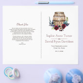 Hochzeit im Herbst Burgund Floral Weine Barrel Flyer (Einzeln)