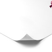 Hochzeit im Herbst Burgund und Blüten im Herbst Wi Poster (Ecke)