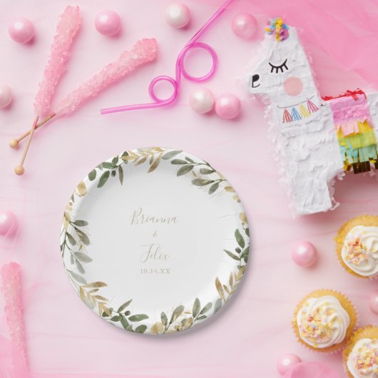 Hochzeit im Herbst Cake Paper Plate Pappteller (Party)