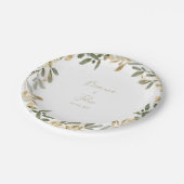 Hochzeit im Herbst Cake Paper Plate Pappteller (Schrägansicht)