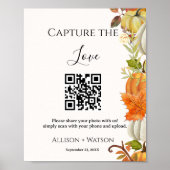 Hochzeit im Herbst Capture Liebe QR Code Hochzeit Poster (Vorne)