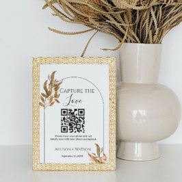Hochzeit im Herbst Capture Liebe QR Code Hochzeit  Poster