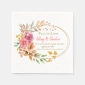 Hochzeit im Herbst-Cocktail-Servietten Serviette (Vorderseite)