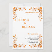 Hochzeit im Herbst Cooper & Rebecca Einladungskart Einladung (Vorderseite)