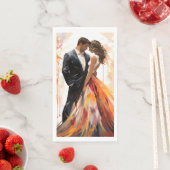 Hochzeit im Herbst Couple Artistic Napkin Serviette (Beispiel)