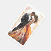 Hochzeit im Herbst Couple Artistic Napkin Serviette (Ecke)