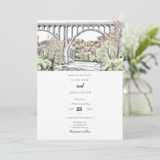 Hochzeit im Herbst Cuyahoga Nationalpark Einladung (Stehend Vorderseite)