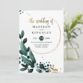 Hochzeit im Herbst 🍂 Deep Blue Floral Elegante 💙 Einladung (Stehend Vorderseite)