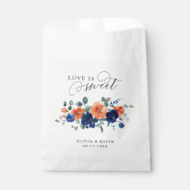 Hochzeit im Herbst der Blume für den Navy Burnt Or Geschenktütchen