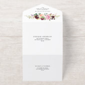 Hochzeit im Herbst der Blume "Wasserfarbe" und "Pe All-in-One-Einladung (Außenseite)