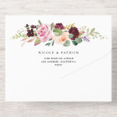 Hochzeit im Herbst der Blume "Wasserfarbe" und "Pe All-in-One-Einladung (Rückseite)