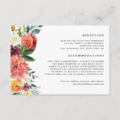 Hochzeit im Herbst der Blumengärten im Herbst Begleitkarte (Vorderseite)