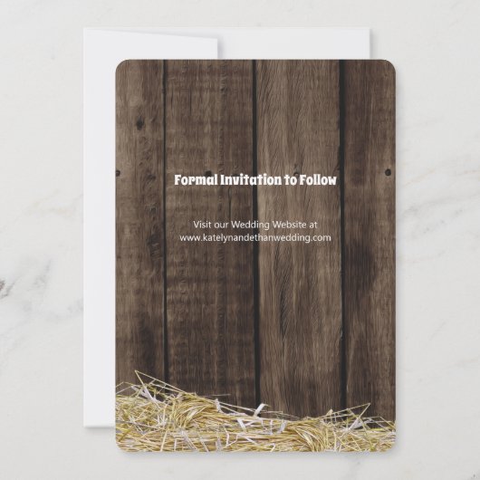 Hochzeit im Herbst der Herbstmarken Save The Date (Rückseite)