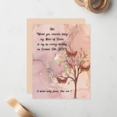 Hochzeit im Herbst der Trauzeugin Mitteilungskarte (Vorderseite/Rückseite Beispiel)