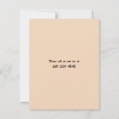 Hochzeit im Herbst der Trauzeugin Mitteilungskarte (Rückseite)