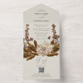 Hochzeit im Herbst der Wasserfarben im Herbst All In One Einladung (Innen Boden)