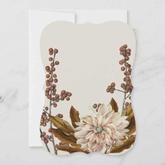 Hochzeit im Herbst der Wasserfarben im Herbst Einladung (Rückseite)