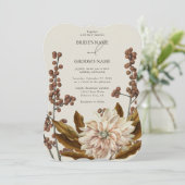 Hochzeit im Herbst der Wasserfarben im Herbst Einladung (Stehend Vorderseite)