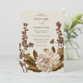 Hochzeit im Herbst der Wasserfarben im Herbst Einladung (Stehend Vorderseite)