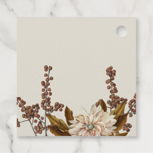 Hochzeit im Herbst der Wasserfarben im Herbst Geschenkanhänger (Rückseite)