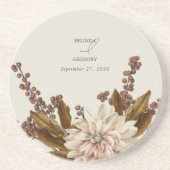 Hochzeit im Herbst der Wasserfarben im Herbst Getränkeuntersetzer (Vorne)