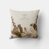 Hochzeit im Herbst der Wasserfarben im Herbst Kissen (Rückseite)