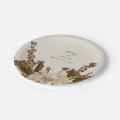 Hochzeit im Herbst der Wasserfarben im Herbst Pappteller (Schrägansicht)