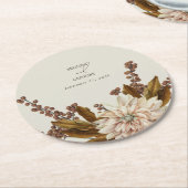 Hochzeit im Herbst der Wasserfarben im Herbst Runder Pappuntersetzer (Angewinkelt)