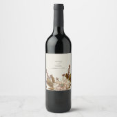 Hochzeit im Herbst der Wasserfarben im Herbst Weinetikett (Vorderseite)