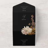 Hochzeit im Herbst des blorschwarzen Herbstes All In One Einladung (Außenbereich)