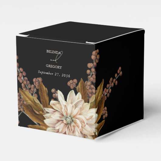 Hochzeit im Herbst des blorschwarzen Herbstes Geschenkschachtel (Vorderseite)