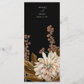 Hochzeit im Herbst des blorschwarzen Herbstes Menükarte (Rückseite)