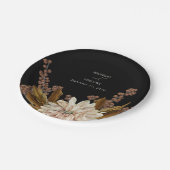 Hochzeit im Herbst des blorschwarzen Herbstes Pappteller (Schrägansicht)