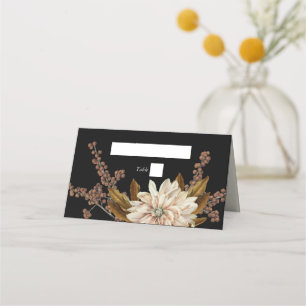 Hochzeit im Herbst des blorschwarzen Herbstes Platzkarte