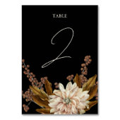 Hochzeit im Herbst des blorschwarzen Herbstes Tischnummer (Rückseite)