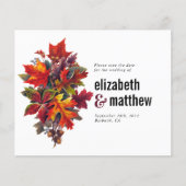Hochzeit im Herbst des Haushalts Save the Date (Vorderseite)