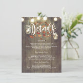 Hochzeit im Herbst Details Karte (Stehend Vorderseite)