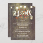 Hochzeit im Herbst Details Karte (Vorne/Hinten)