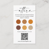 Hochzeit im Herbst Dress Code + QR-Code | Herbstbe Begleitkarte (Vorderseite)