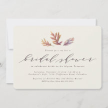 Hochzeit im Herbst-Dusche