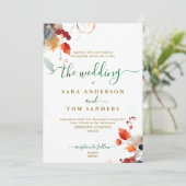 Hochzeit im Herbst Einladung (Stehend Vorderseite)