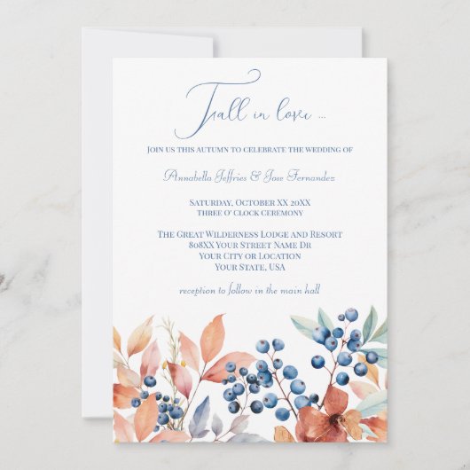 Hochzeit im Herbst Einladung (Vorderseite)