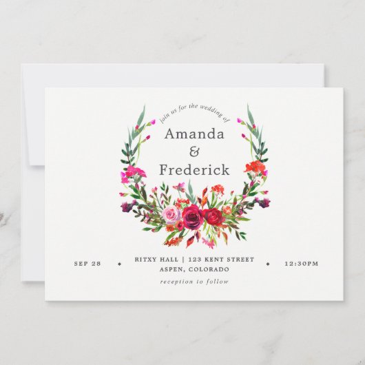 Hochzeit im Herbst Einladung (Vorderseite)