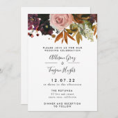 Hochzeit im Herbst Einladung (Vorne/Hinten)