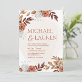 Hochzeit im Herbst Einladung (Stehend Vorderseite)